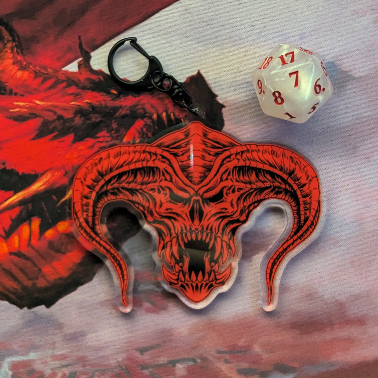 BALROG SKULL - Acrylic Keychain